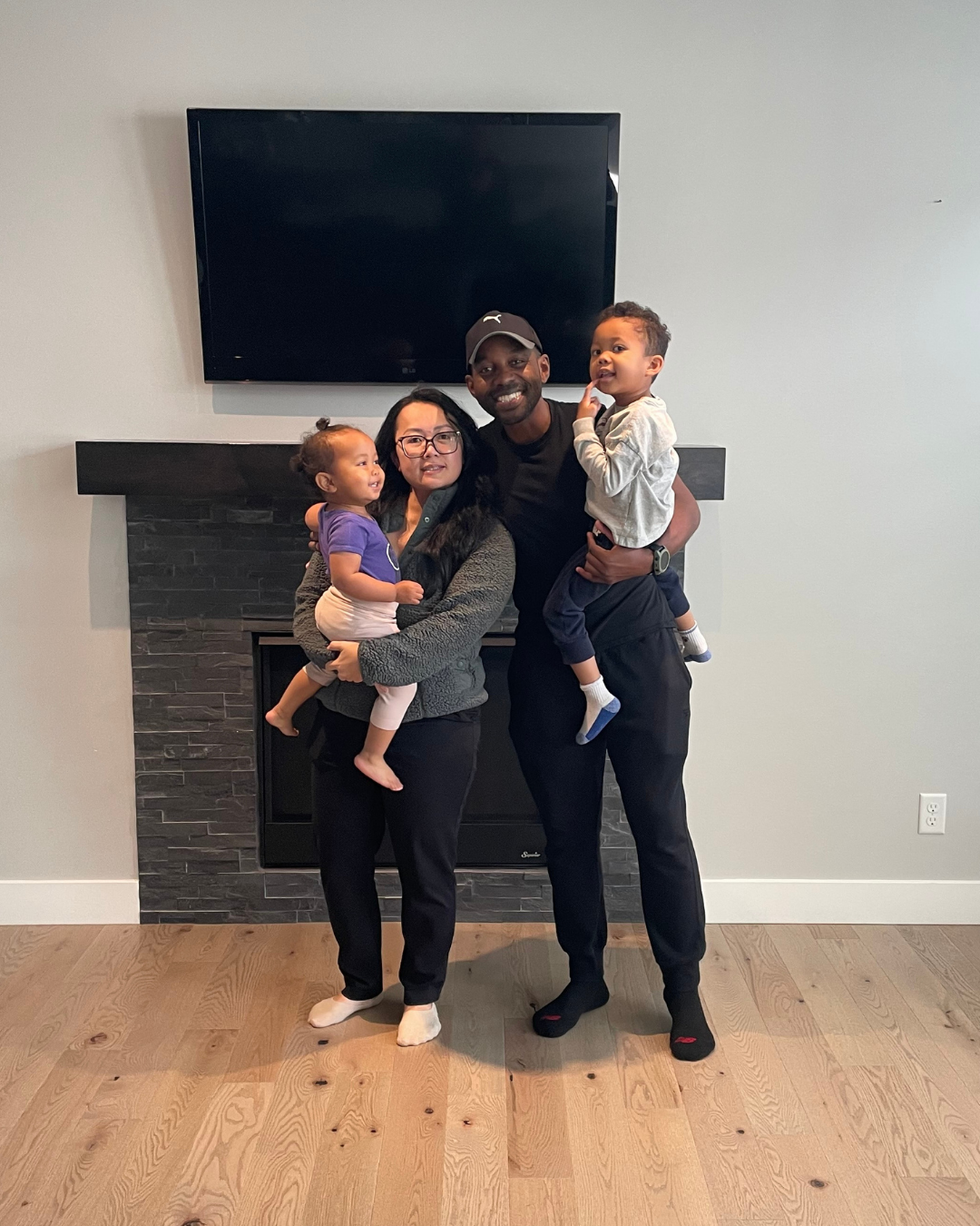 Trung Bien with client after buying their home